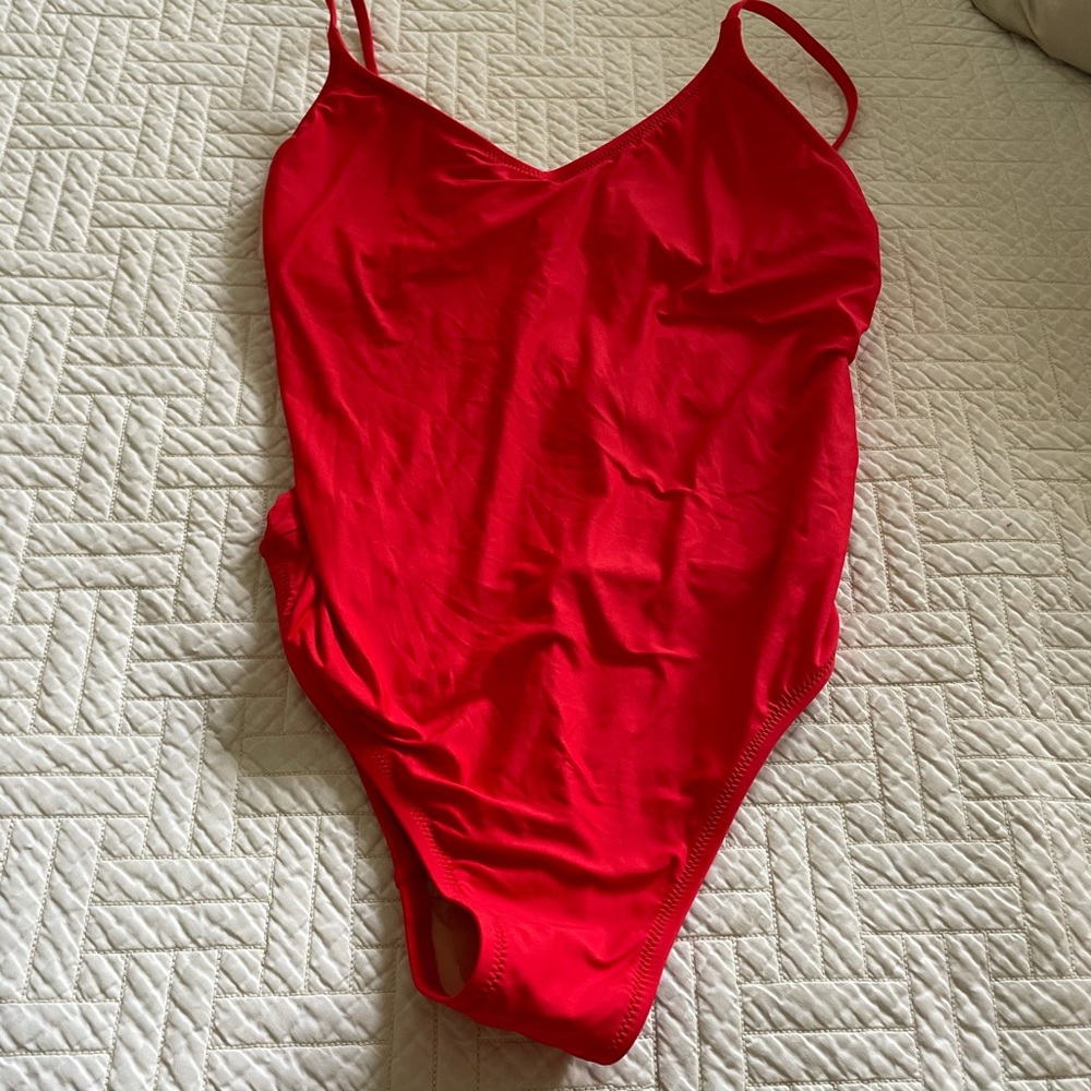 J. crew women’s red one piece swimsuit - Picture 2 of 5